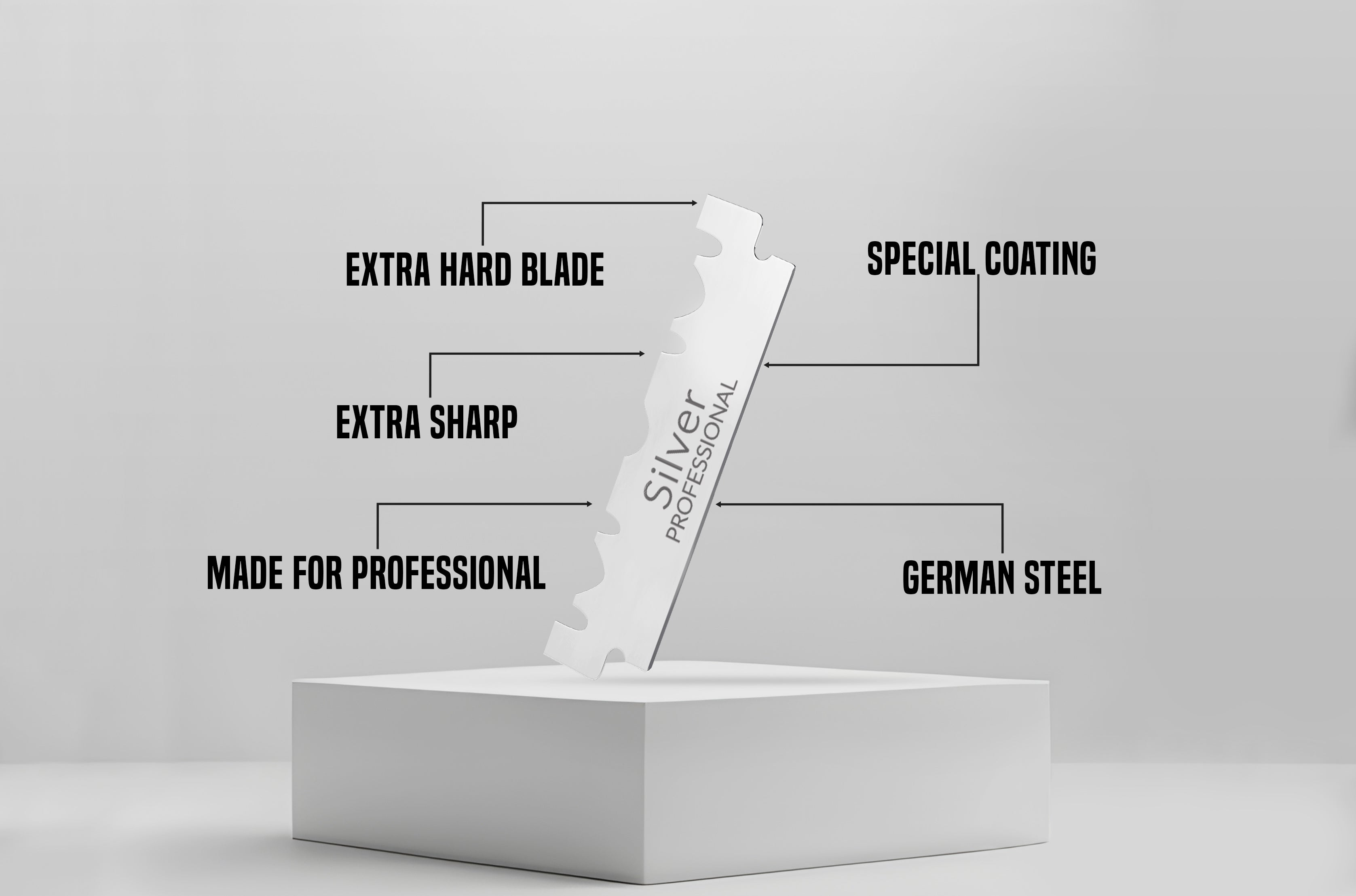 Argent - Lames de rasoir à un seul tranchant - 100pcs